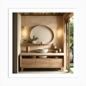 Ultra Realistic Photo Of Bali Inspired Cream Stone (4) Art Print