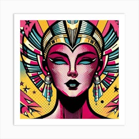 Pop Egyptian Samar Dazzle Art Print