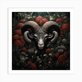 Black Ram Art Print