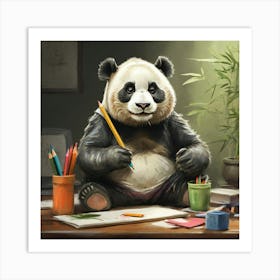 Panda Bear Drawing 3 Art Print