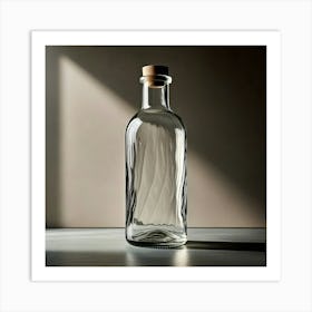 Firefly Minimalistic Transparent Glass Bottle With Smooth Design 36801 (2) Art Print