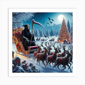 The grim reaper santa (Variant 2) Art Print