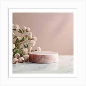 Pink Marble Cake 9 Art Print