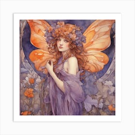 Purple fairy Art Print