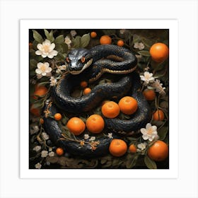 A dark snake Art Print