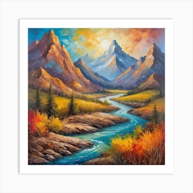 at the valley morning Art Print