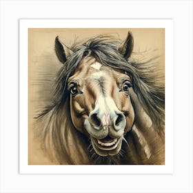 Happy Horse Art Print