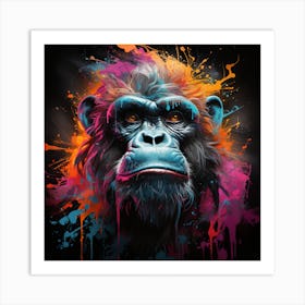 Grafitti Gorilla Art Print