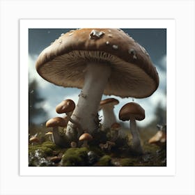 Mushroom Forest 11 Art Print