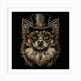 Steampunk Dog 44 Art Print