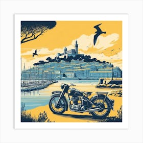 Marseille, France. Vintage Art Print