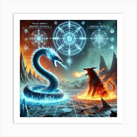 Yin Ice Serpent Strategic Instincts Art Print