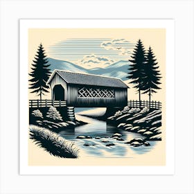 Covered Bridge Art Print