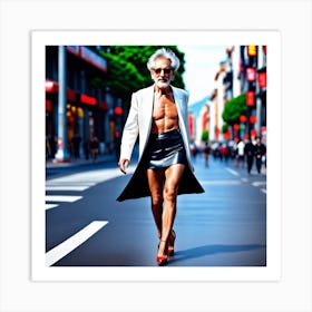 Man In A Skirt Art Print