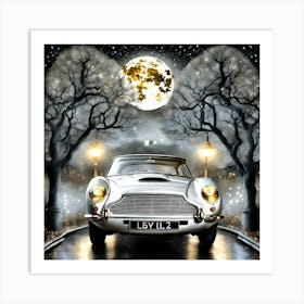 Moonlit Drive Art Print