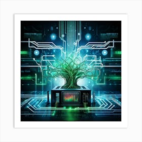 Abstract Concept Of Innovation Embodied By A Digital Illustration Of An Isolated Learning Machine Su (4) Art Print