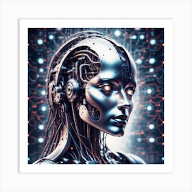 Cyborg Woman 10 Art Print