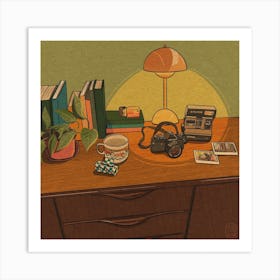 Cosy Still Life Retro Art Print