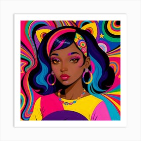 Psychedelic Girl 3 Art Print