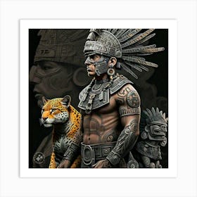 Aztec Warrior Art Print