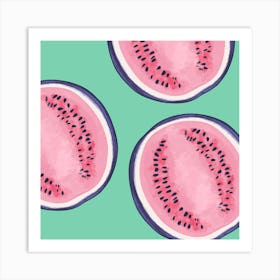 Watermelon Square Art Print