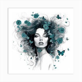 Butterfly Girl 26 Art Print