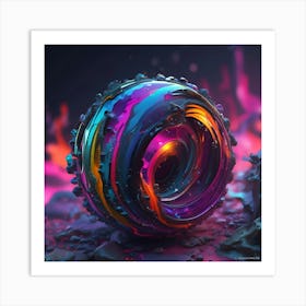 Abstract Sphere spirit spice spiral Art Print