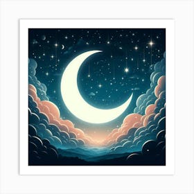 Moon In The Sky 1 Art Print