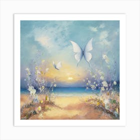 Butterfly On The Beach 16 Art Print