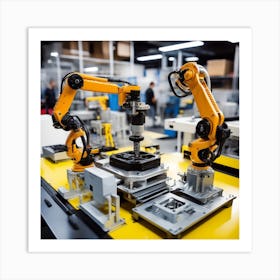 Robots In The Factory Art Print