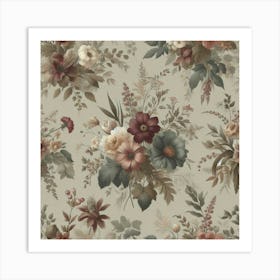 Floral Wallpaper 6 Art Print