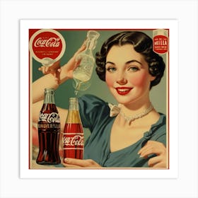 Default Default Vintage And Retro Coca Cola Advertising Aestet 1 (4) Art Print