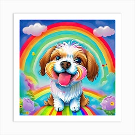 Rainbow Dog Art Print