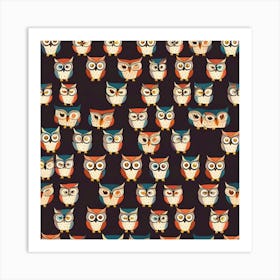 owl pattern Art Print