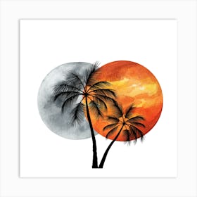 SunMoon Wall Art Art Print