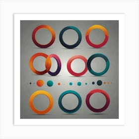 Abstract Circles 1 Art Print