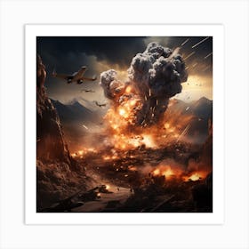 A Fierce Battle Between Two Nations 1 Art Print