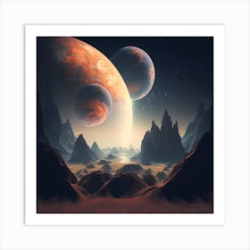 Planets In Space 3 Art Print