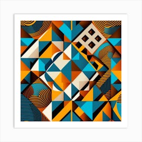 Abstract Geometric Pattern 1 Art Print