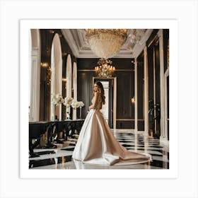 Bride In A Wedding Dress Art Print