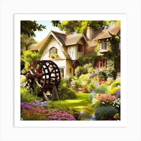 Classic woden house 1 Art Print