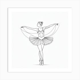 Ballerina Drawing Art Print