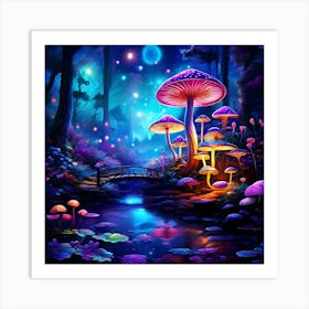 Mushroom Forest Art Print