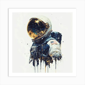 Astronaut Painting.Generated AI. Wall Art Print 1 Art Print