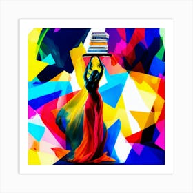 Colorful Expression of Feminine Knowledge Art Print