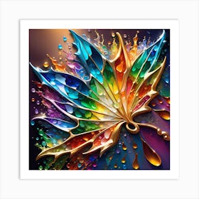 Rainbow Leaf Art Print