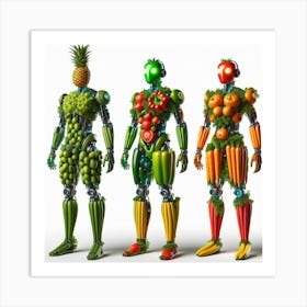 Robot of fruits 3 Art Print