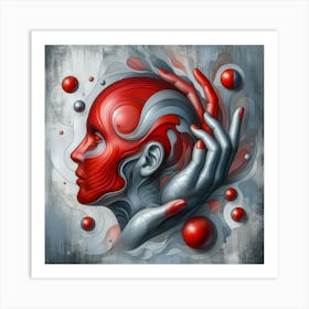 Haed in my Hands Art Print