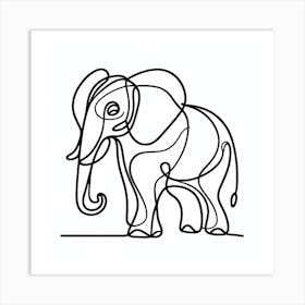 Elephant Picasso style Art Print