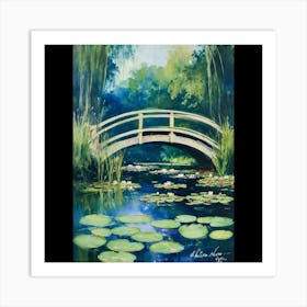 Water Lily Bridge 2 Art Print